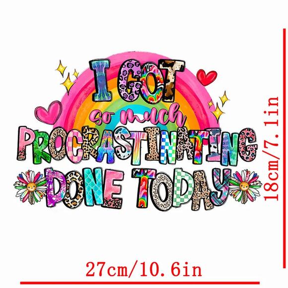 Fashion Graphic Print so Much Procrastinating Done Design Trendy Canvas Tote Bag - Picture 4 of 5